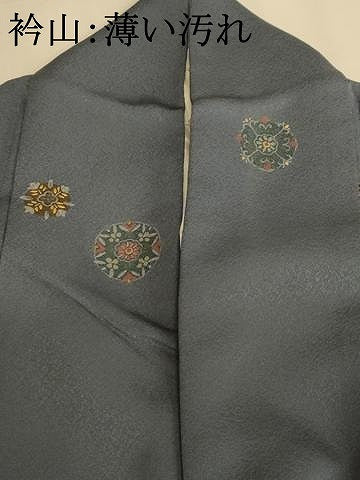平和屋着物■上質な小紋　花丸文　金彩　正絹　逸品　AABL7312br