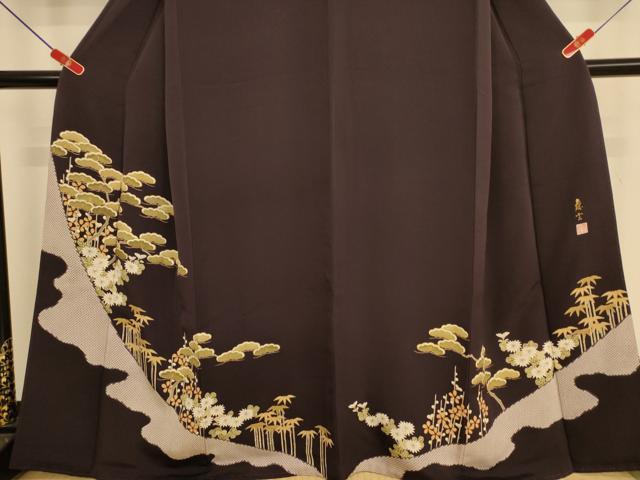 平和屋着物■皇室献上作家 熊谷慶雲　色留袖　松竹梅文　金彩　正絹　逸品　AABL7314br