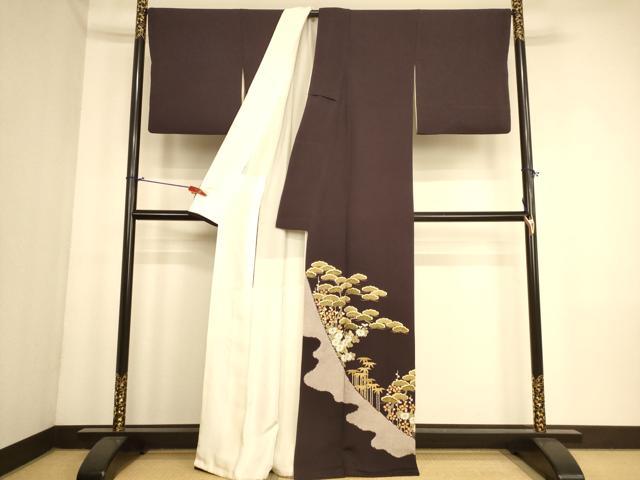 平和屋着物■皇室献上作家 熊谷慶雲　色留袖　松竹梅文　金彩　正絹　逸品　AABL7314br