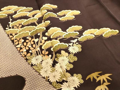 平和屋着物■皇室献上作家 熊谷慶雲　色留袖　松竹梅文　金彩　正絹　逸品　AABL7314br