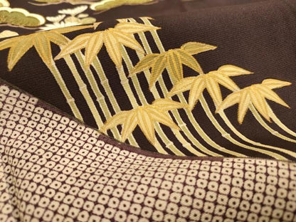 平和屋着物■皇室献上作家 熊谷慶雲　色留袖　松竹梅文　金彩　正絹　逸品　AABL7314br