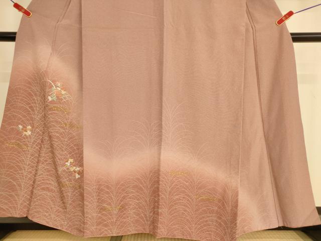 平和屋着物■訪問着　刺繍　花籬文　暈し染め　金糸　金彩　正絹　逸品　AABL7320br