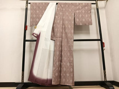 平和屋着物●本場琉球絣　紬　菱文　やまと金ラベル　正絹　逸品　AABL7329ph