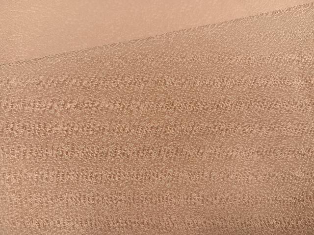 平和屋着物●上質な色無地　草花地紋　水柿色　正絹　逸品　AABL7331ph