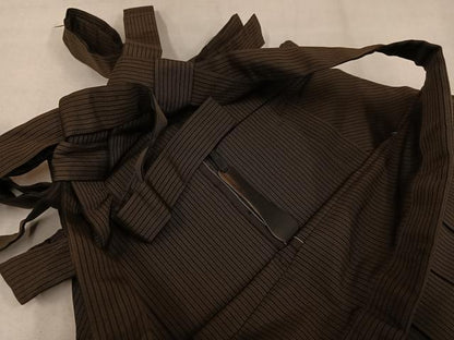 平和屋着物●男性　行灯袴　縞　正絹　逸品　AABL7334ph