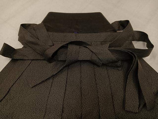 平和屋着物●男性　行灯袴　幾何学文様　正絹　逸品　AABL7345ph