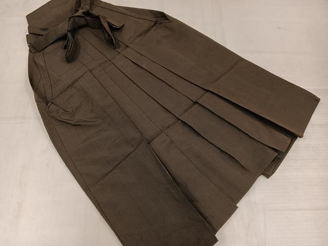 平和屋着物●男性　行灯袴　縞　正絹　逸品　AABL7347ph