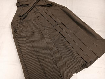 平和屋着物●男性　行灯袴　縞　正絹　逸品　AABL7350ph