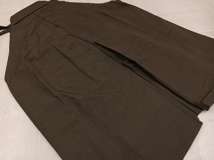 平和屋着物●男性　行灯袴　縞　正絹　逸品　AABL7350ph