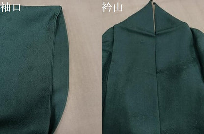 平和屋着物●上質な色無地　花地紋　青鈍色　正絹　逸品　AABL7356ph