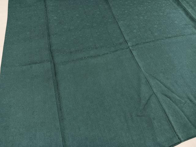 平和屋着物●上質な色無地　花地紋　青鈍色　正絹　逸品　AABL7356ph