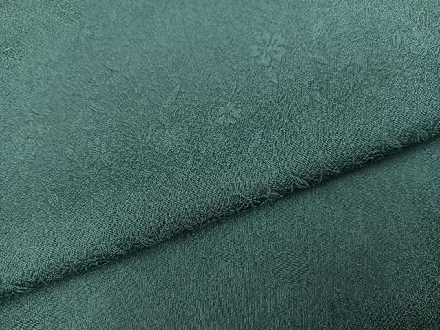 平和屋着物●上質な色無地　花地紋　青鈍色　正絹　逸品　AABL7356ph