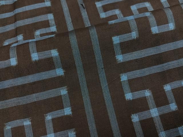 平和屋着物●本場大島紬　龍郷絣　秋名バラ　正絹　逸品　AABL7357ph