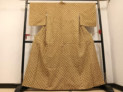 平和屋着物●上質な紬　雲絞り　正絹　逸品　AABL7359ph
