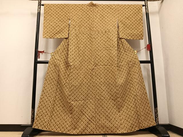 平和屋着物●上質な紬　雲絞り　正絹　逸品　AABL7359ph