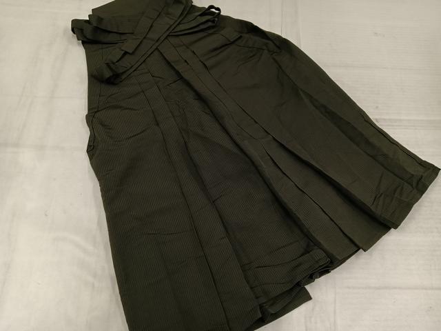 平和屋着物●男性　馬乗り袴　縞　正絹　逸品　AABL7362ph