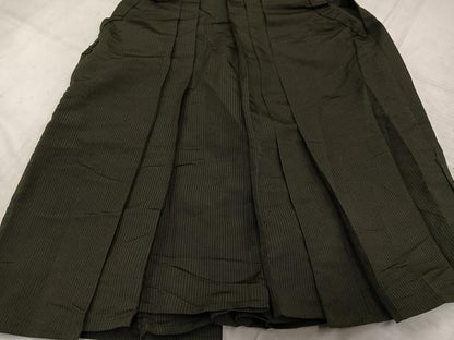 平和屋着物●男性　馬乗り袴　縞　正絹　逸品　AABL7362ph