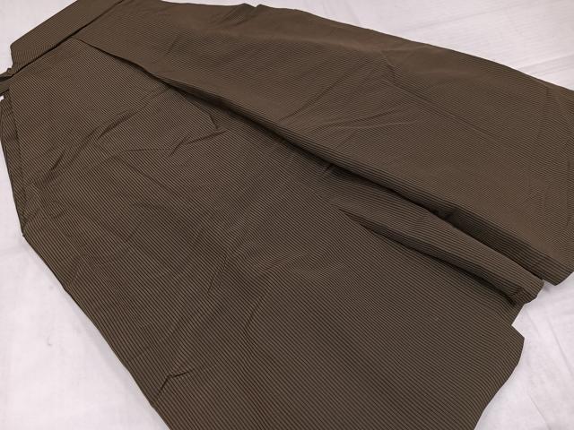 平和屋着物●男性　行灯袴　縞　正絹　逸品　AABL7365ph