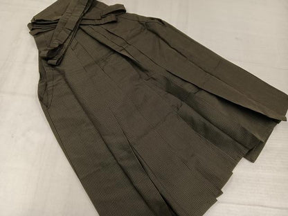 平和屋着物●男性　馬乗り袴　縞　正絹　逸品　AABL7367ph