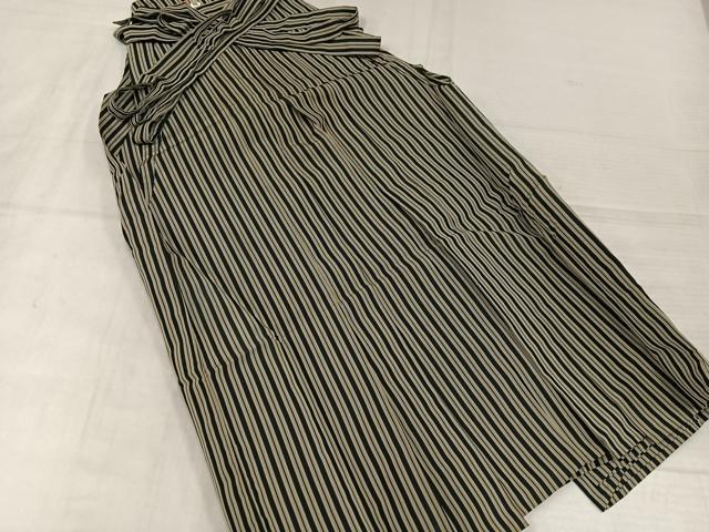 平和屋着物●男性　行灯袴　縞　正絹　逸品　AABL7368ph