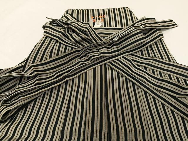 平和屋着物●男性　行灯袴　縞　正絹　逸品　AABL7368ph