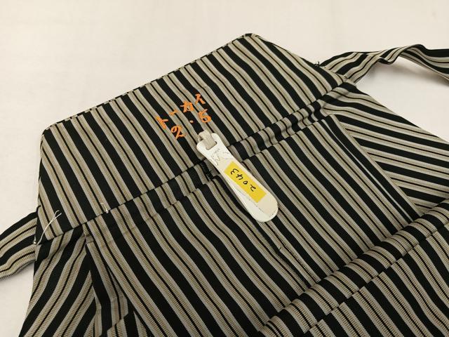 平和屋着物●男性　行灯袴　縞　正絹　逸品　AABL7368ph