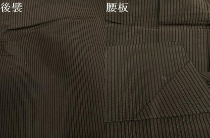 平和屋着物●男性　馬乗り袴　縞　正絹　逸品　AABL7369ph