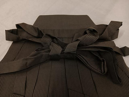 平和屋着物●男性　馬乗り袴　縞　正絹　逸品　AABL7369ph