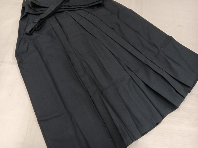 平和屋着物●女性　行灯袴　色無地　藍墨茶色　洗える着物　AABL7372ph