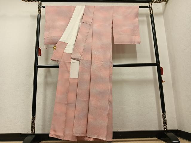 平和屋着物●上質な小紋　霞文　暈し染め　正絹　逸品　AABL7377ph