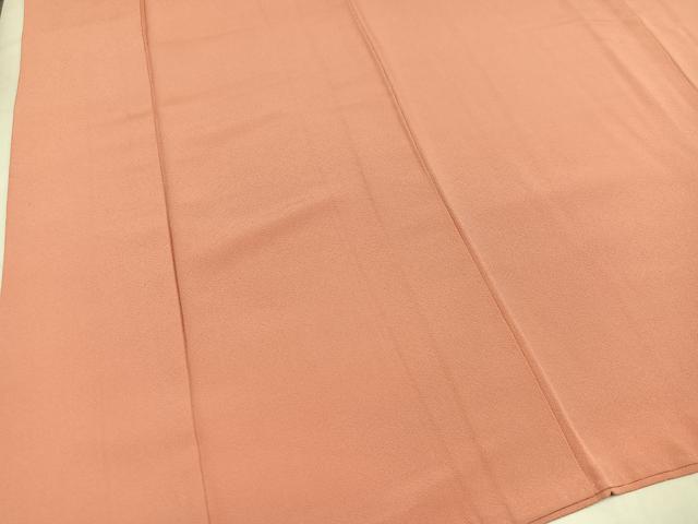 平和屋着物●上質な色無地　作家物　泥染め　曙色　正絹　逸品　AABL7387ph