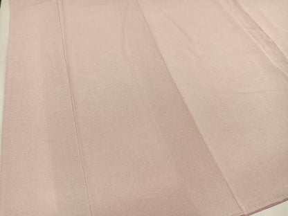 平和屋着物●上質な色無地　肌色　鬼しぼ縮緬　正絹　逸品　AABL7390ph