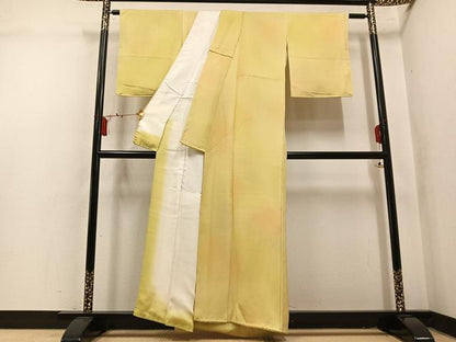 平和屋着物●上質な小紋　青海波地紋　暈し染め　正絹　逸品　AABL7392ph
