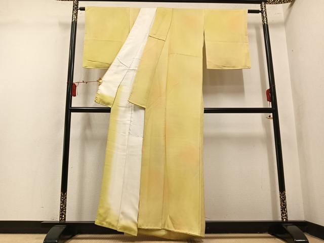 平和屋着物●上質な小紋　青海波地紋　暈し染め　正絹　逸品　AABL7392ph