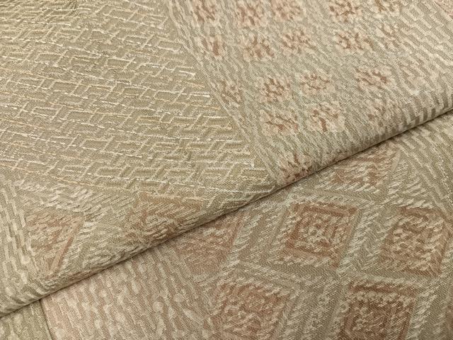平和屋着物●上質な小紋　菱文　正絹　逸品　AABL7393ph