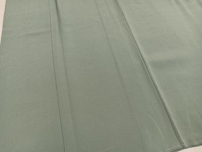 平和屋着物●上質な色無地　柳鼠色　正絹　逸品　未使用　AABL7398ph