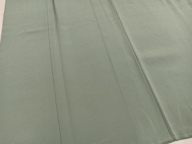 平和屋着物●上質な色無地　柳鼠色　正絹　逸品　未使用　AABL7398ph