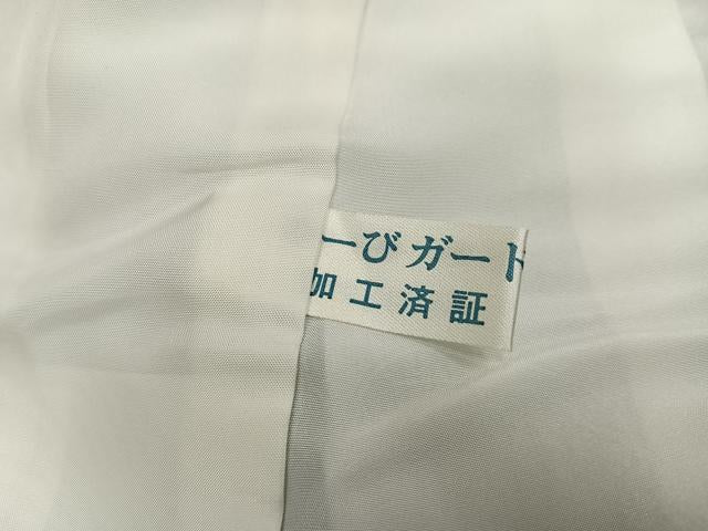 平和屋着物●上質な色無地　柳鼠色　正絹　逸品　未使用　AABL7398ph