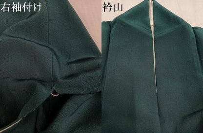 平和屋着物●豪華振袖　色無地　高麗納戸色　正絹　逸品　AABL7403ph