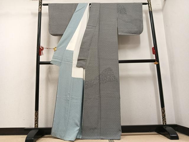 平和屋着物●江戸小紋　訪問着　寄せ小紋柄　正絹　逸品　AABL7407ph