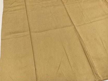 平和屋着物●上質な色無地　草花地紋　枯色　正絹　逸品　未使用　AABL7408ph