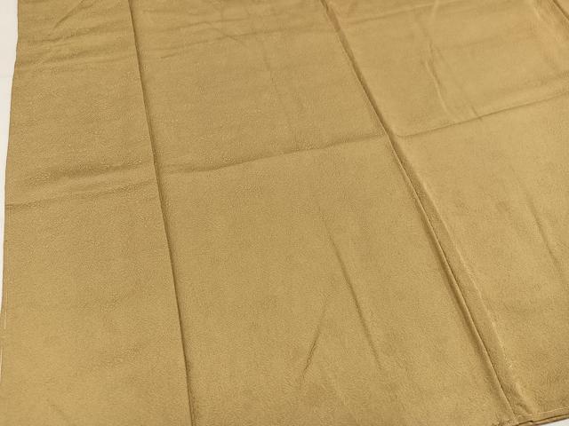 平和屋着物●上質な色無地　草花地紋　枯色　正絹　逸品　未使用　AABL7408ph