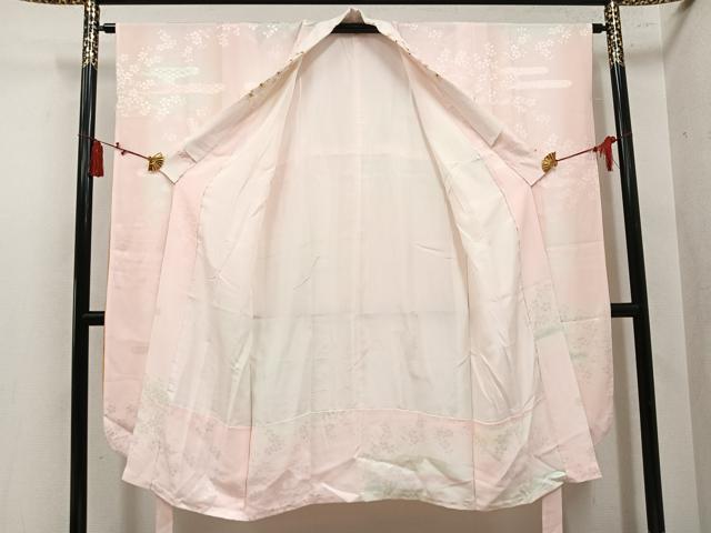 平和屋着物●振袖用長襦袢　袷　吉祥花地紋　暈し染め　正絹　逸品　AABL7410ph