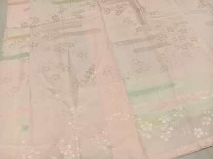 平和屋着物●振袖用長襦袢　袷　吉祥花地紋　暈し染め　正絹　逸品　AABL7410ph