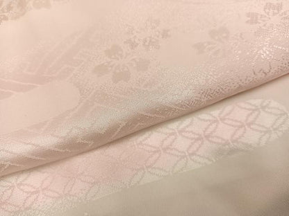 平和屋着物●振袖用長襦袢　袷　吉祥花地紋　暈し染め　正絹　逸品　AABL7410ph