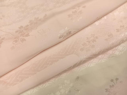 平和屋着物●振袖用長襦袢　袷　吉祥花地紋　暈し染め　正絹　逸品　AABL7410ph