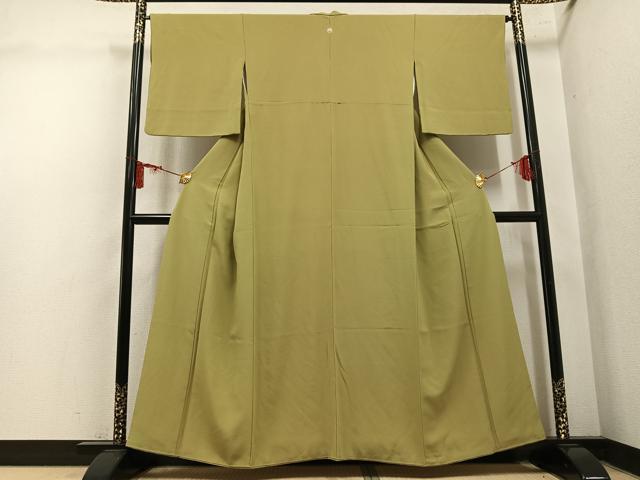 平和屋着物●上質な色無地　木蘭色　正絹　逸品　AABL7414ph