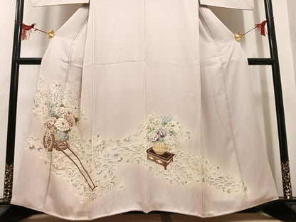 平和屋着物●鎌倉友禅　坂井教人　日本工芸会正会員　色留袖　刺繍　草花文　暈し染め　正絹　逸品　AABL7424ph