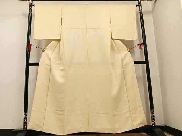 平和屋着物●上質な色無地　花地紋　砥粉色　正絹　逸品　AABL7425ph