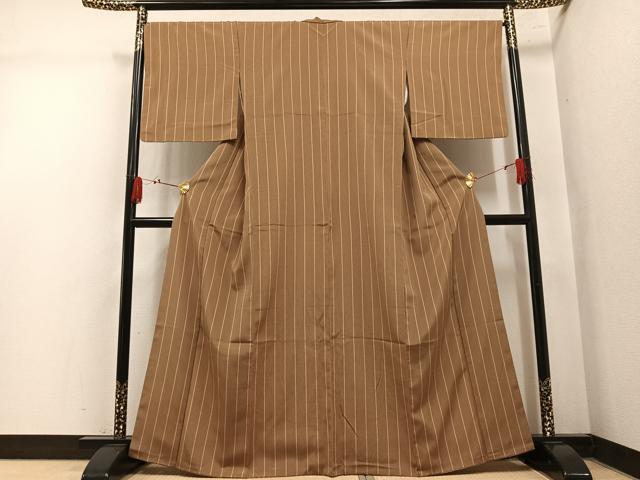 平和屋着物●上質な小紋　間道　正絹　逸品　AABL7440ph